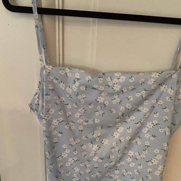 ZAFUL Flower Print Cowl Front Backless Slit Dress - Picture 3 of 8